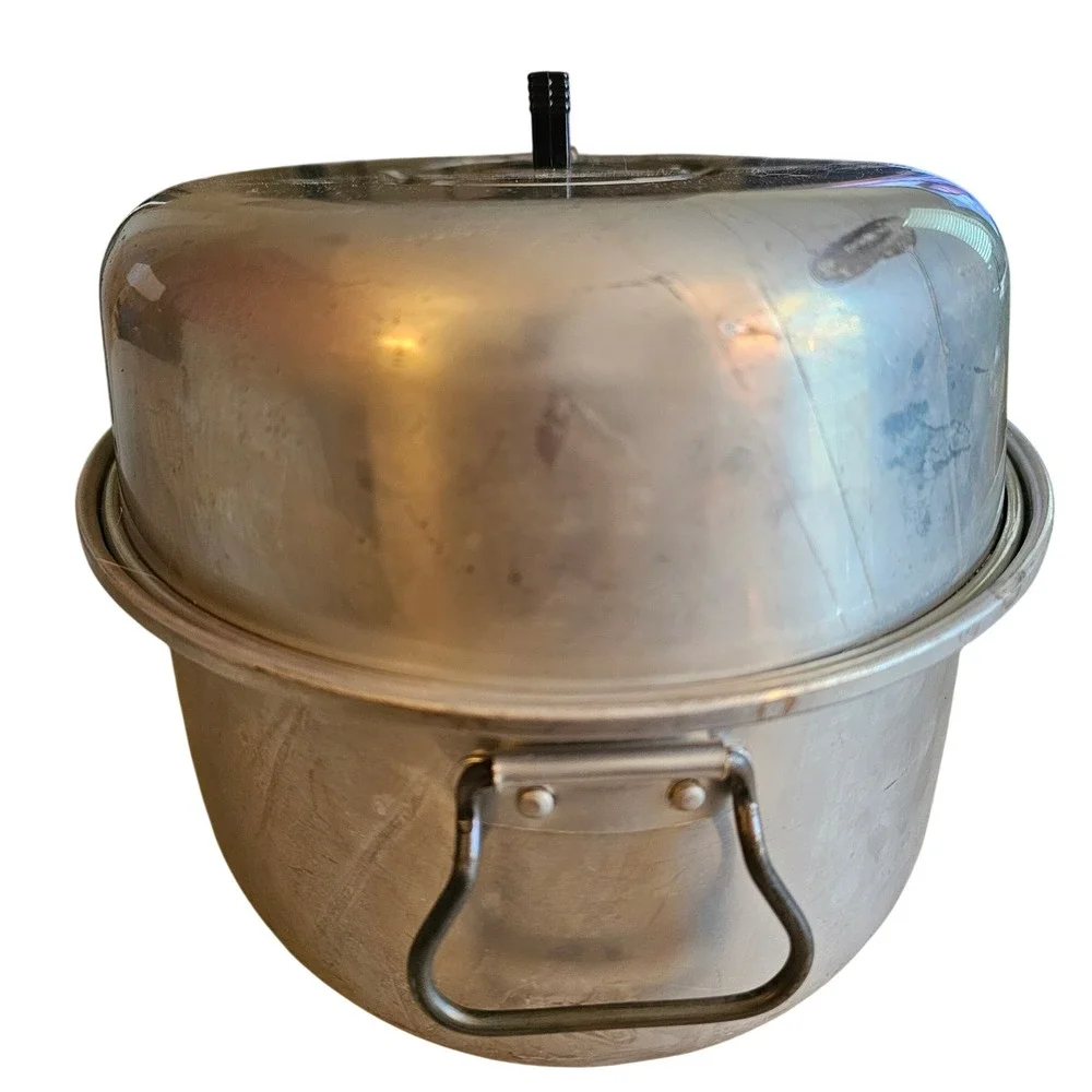 Vintage 1950s‎ Wear-Ever 2635 Oval Aluminum Roaster Pan Lid Rack USA Bakelite